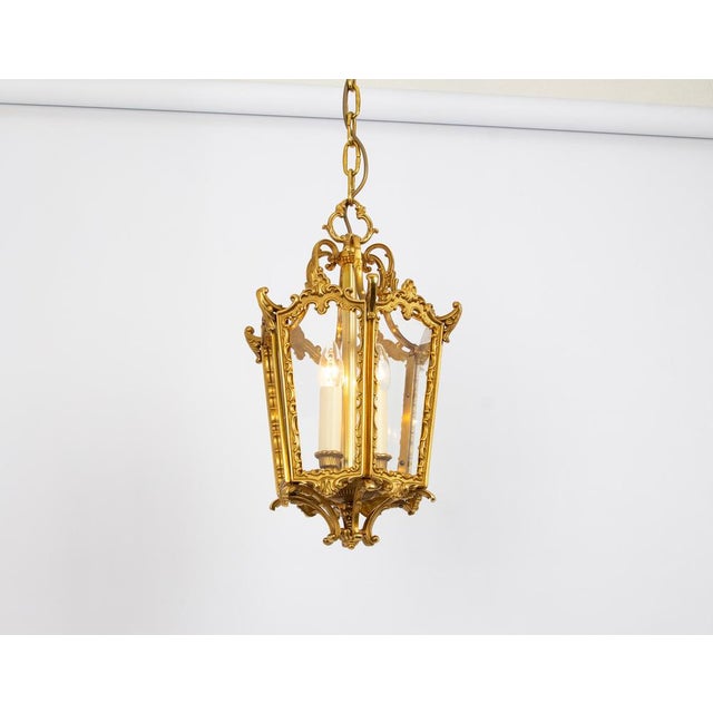 Brass pendant fixture with glass shades, germany, 1960s heavy quality and in very good condition. Cleaned, well-wired and...