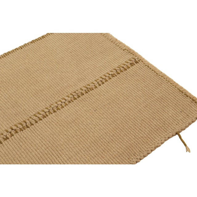 2010s Rug & Kilim’s Custom Kilim in Beige-Brown Stripes For Sale - Image 5 of 8