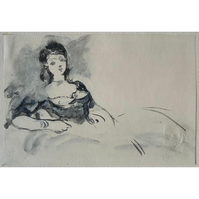 Edouard Manet, Study on Olympia, Lithograph | Chairish