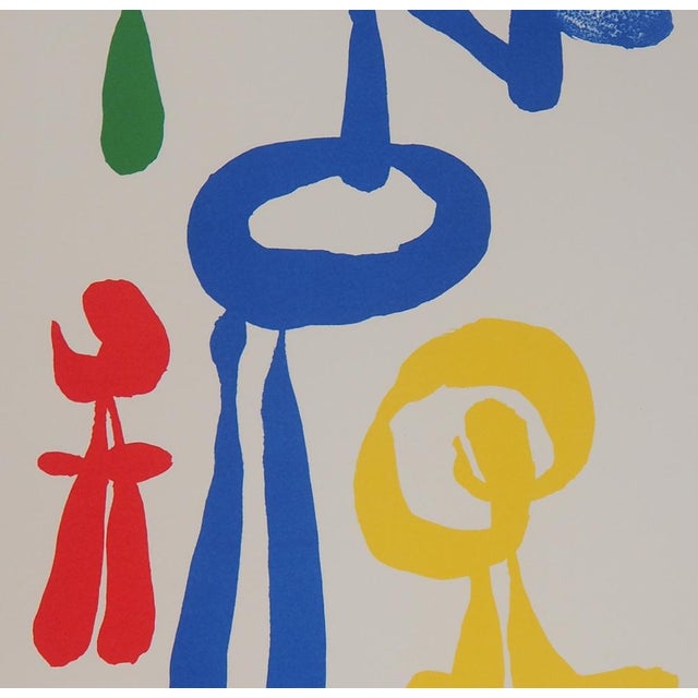After Joan Miro, Surrealist Woman and Her Children, Lithograph For Sale - Image 4 of 6