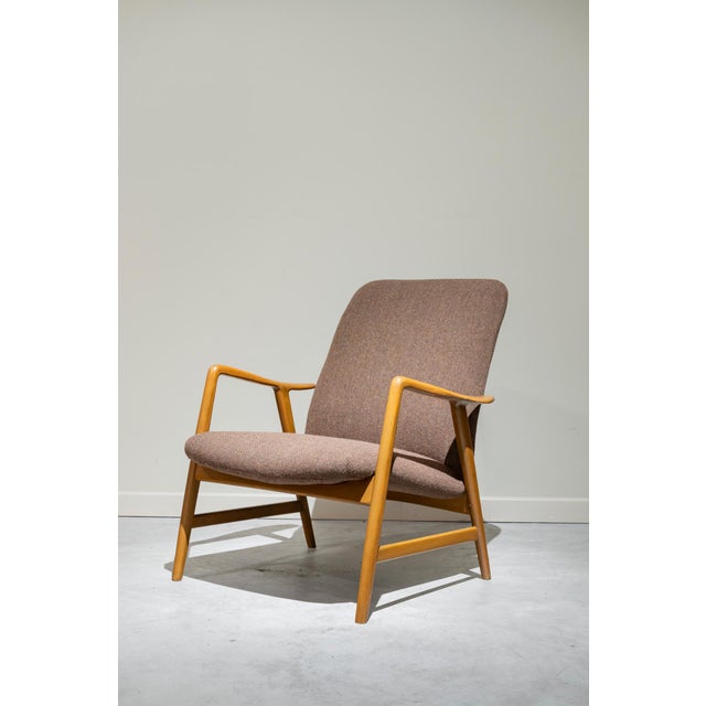 Beige Italian Armchair with Arms, 1950s For Sale - Image 8 of 8