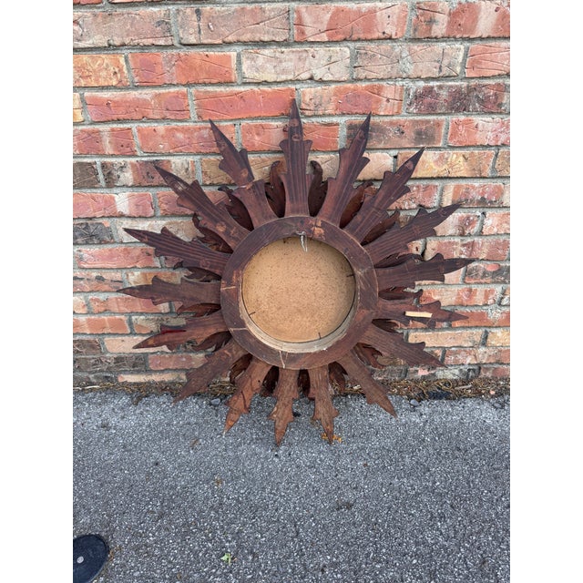 Vintage French Sunburst Mirror For Sale - Image 11 of 11