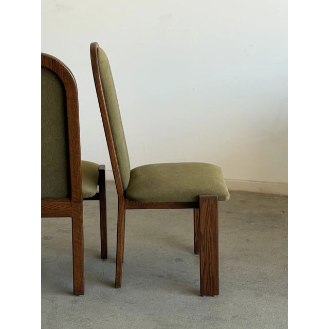 Arched Oak Dining Chairs- Set of 6 For Sale - Image 9 of 14
