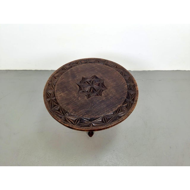 Wood Vintage African Handmade Wooden Folding Table, 1960s For Sale - Image 7 of 8