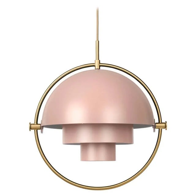 Not Yet Made - Made To Order Louis Weisdorf 'Multi-Lite' Pendant Lamp in Rose and Brass For Sale - Image 5 of 5