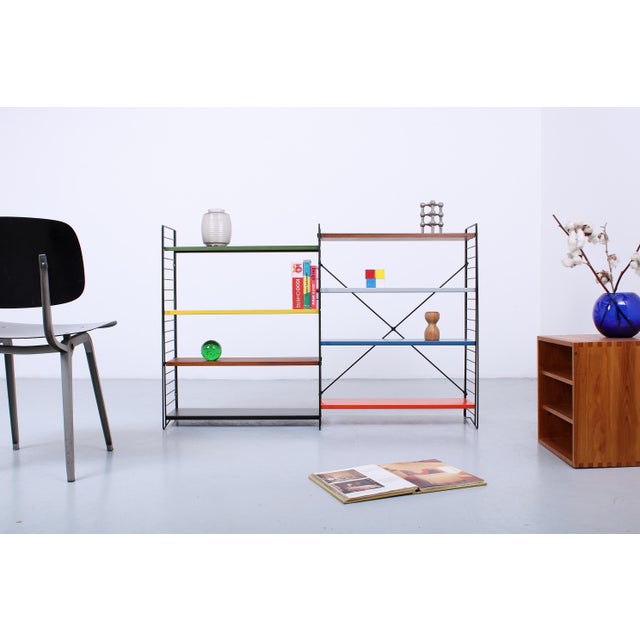Modular Colored Metal Floor Rack by A. D. Dekker for Tomado, 1950s, Set of 12 For Sale - Image 6 of 17