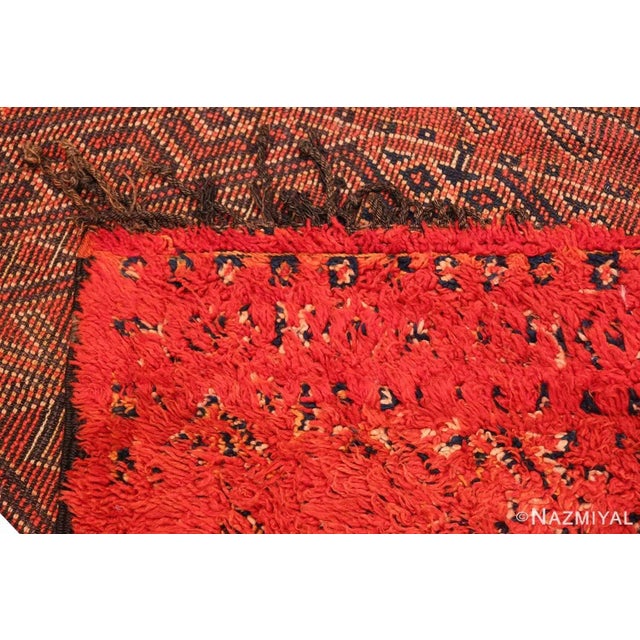 Nazmiyal Collection Double Sided Vintage Red Berber Moroccan Rug For Sale - Image 12 of 12