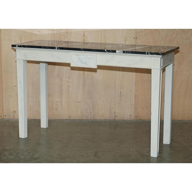 1910s Marble Topped Console Tables, 1910, Set of 2 For Sale - Image 5 of 18