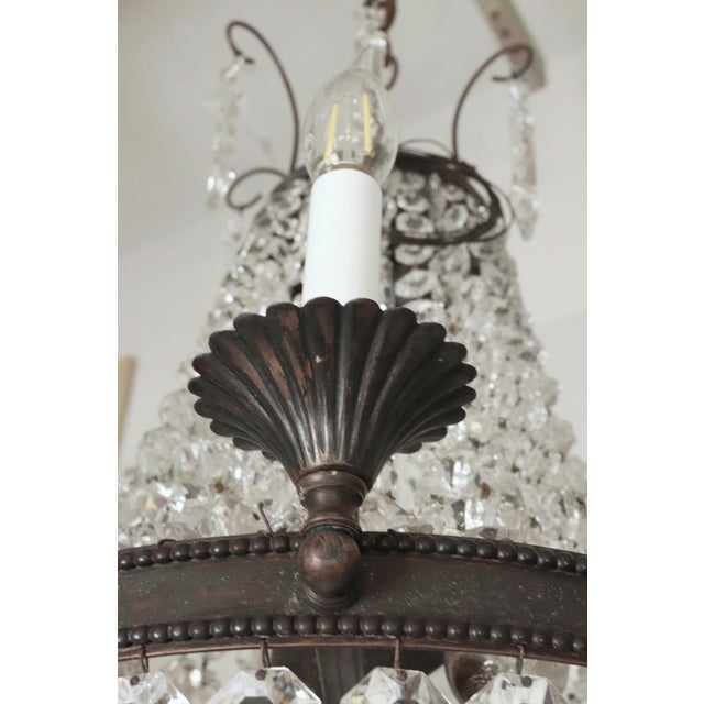 Early 20th Century Grand Prospect Hall Empire Crystal Chandelier For Sale - Image 9 of 14