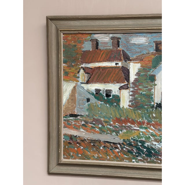 Birger Skarp, Houses, 1950s, Oil Painting on Canvas, Framed For Sale - Image 11 of 17
