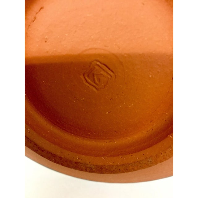 Abstract Artisan Clay Ceramic Low Bowl For Sale In Portland, ME - Image 6 of 11