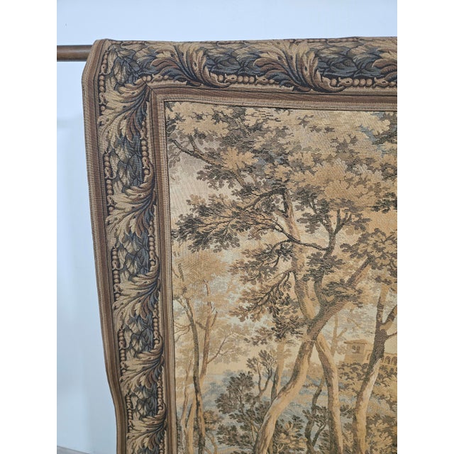 Tapestry with Idyllic Forest Motif from Aubusson, France, Late 19th Century For Sale - Image 4 of 18
