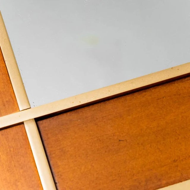 Vintage Wall Mirror in Wood & Metal, 1970s For Sale - Image 6 of 7