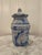 Vintage Chinoiserie Chinese Blue and White Hand Painted Hexagon Lidded Ginger Jar For Sale - Image 9 of 9