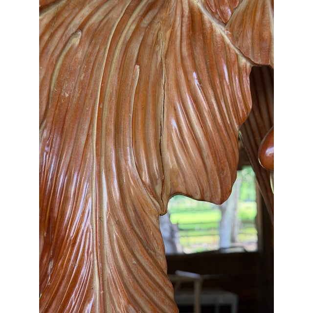 Monumental Sculptural Italian Carved Pinewood Palm Tree Floor Lamp, Mid-20th Century For Sale In Naples, FL - Image 6 of 12