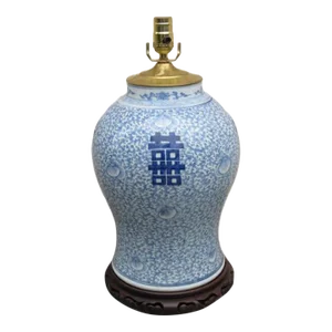 Chinese Blue and White Porcelain Temple Jar