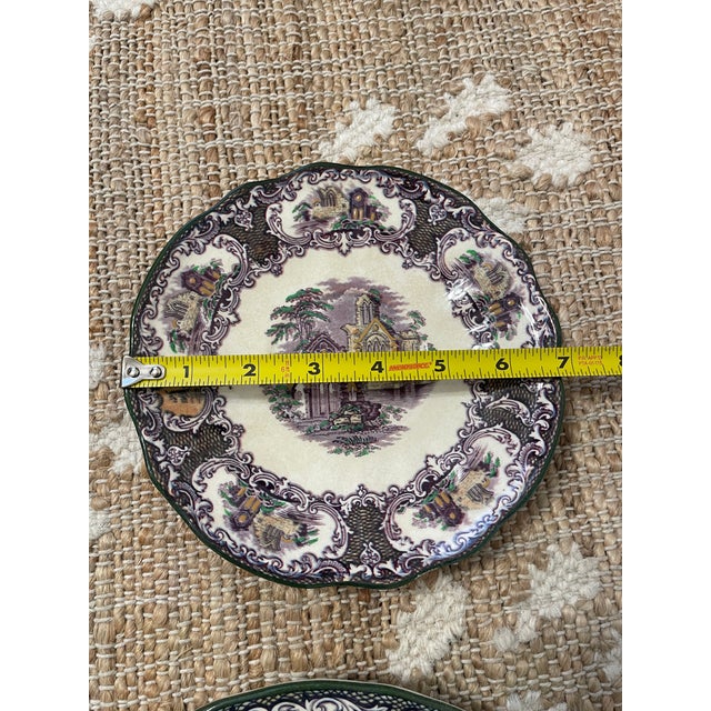 1910s Lot of Petrus Regout & Co. Maastricht Abbey Dinner Plates Platter Plates Dishes For Sale - Image 9 of 12