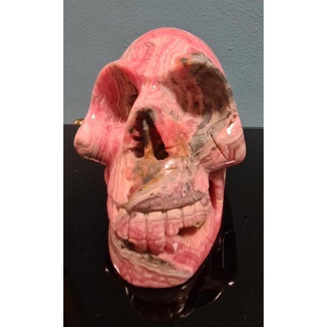 Skull in Rhodochrosite Mineral For Sale - Image 14 of 18