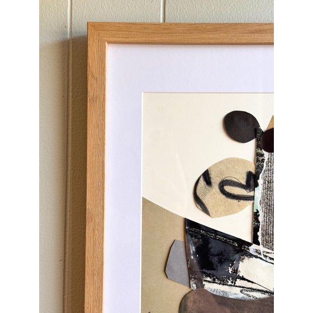 Abstract "Vessel 6" Original Mixed-Media Framed Collage on Paper by Zac Woodiel For Sale - Image 3 of 11