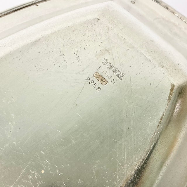 Early 20th C. Antique Art Deco English Chippendale Silverplate Bread Tray or Relish Dish. For Sale - Image 12 of 12