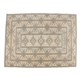 Vintage Turkish Area Rug, Hand-Knotted Wool, Traditional Anatolian Carpet For Sale