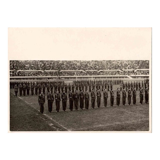 Unknown, Military Show in the Stadium, Vintage B/W Photo, 1930 For Sale