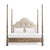 The bed adds a bold, heirloom look to your bedroom. The curved, upholstered camelback headboard softens the tall, turned...