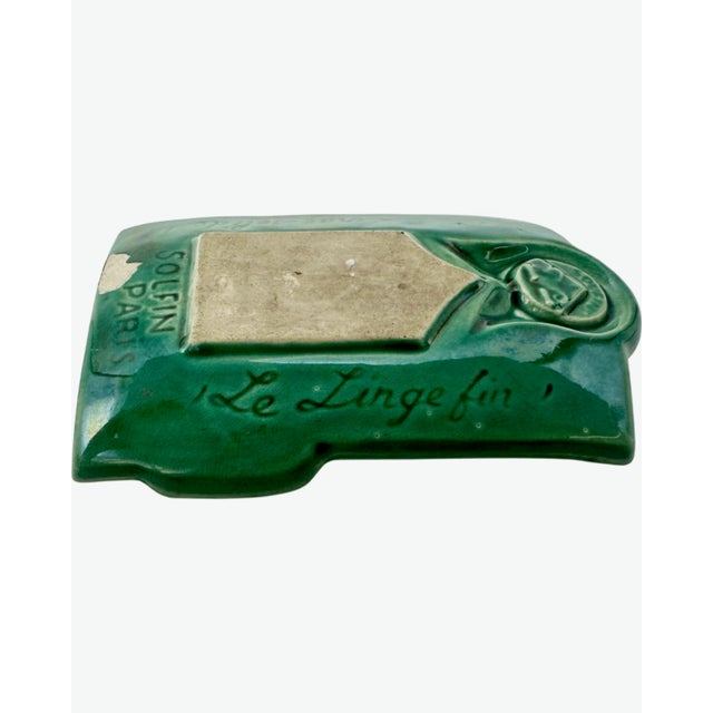 Vintage Green Shirt Ceramic Ashtray Catchall Dish For Sale - Image 9 of 12