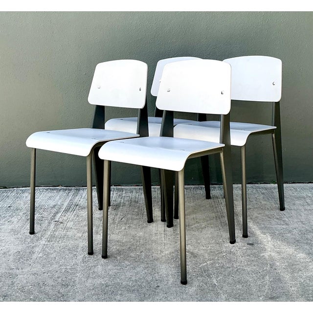 Jean Prouve for Vitra Standard Chairs - Set of 4 For Sale - Image 17 of 18