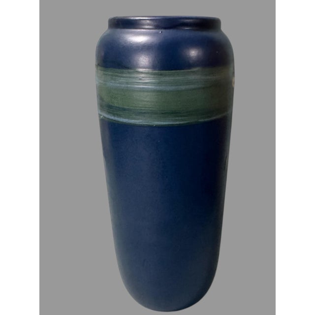 Weller Pottery Vintage Weller Hudson Floral Decorated 9.75" Art Pottery Vase For Sale - Image 4 of 7