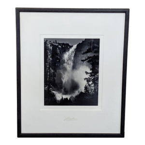 Ansel Adams “Bridalveil Fall, Yosemite” Yosemite Special Edition Silver Gelatin Photograph, Framed