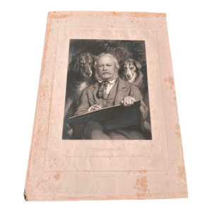 Engraving Sir Edwin Landseer “Landseer and His Connoisseur’s