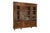 A grand louis xvi-style bookcase crafted around 1900 from solid oak and walnut veneer. This elegant piece stands out for...