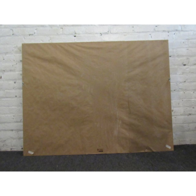 Interesting framed artwork featuring mysterious abstract forms. WEAR Minor wear to frame and glass consistent with age and...