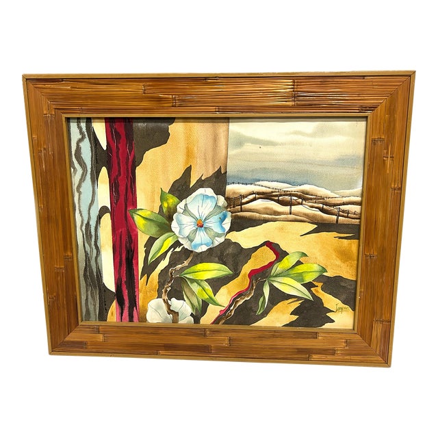 Harold a Laynor (1922-1991) Mid Century Watercolor, Listed Artist For Sale