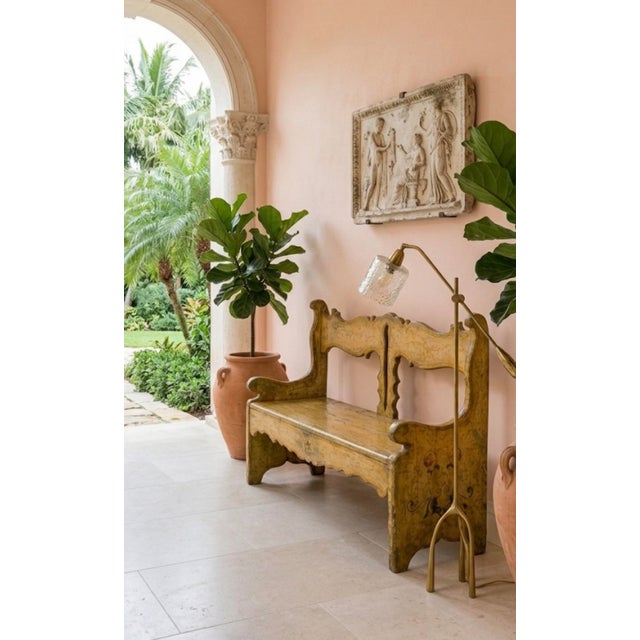 19th Century Continental Painted Pine Bench / Settee For Sale - Image 10 of 10