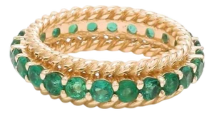 Natural 2.31 cts Zambian emerald ring in 14k gold