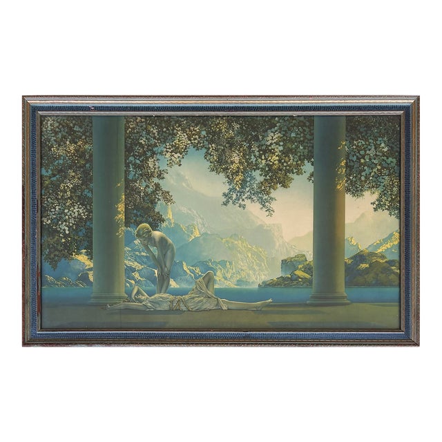 Maxfield Parrish Art Deco Original 1923 Print 