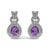 Indulge in the elegance of timeless sophistication with these stunning .925 sterling silver earrings, each featuring a...