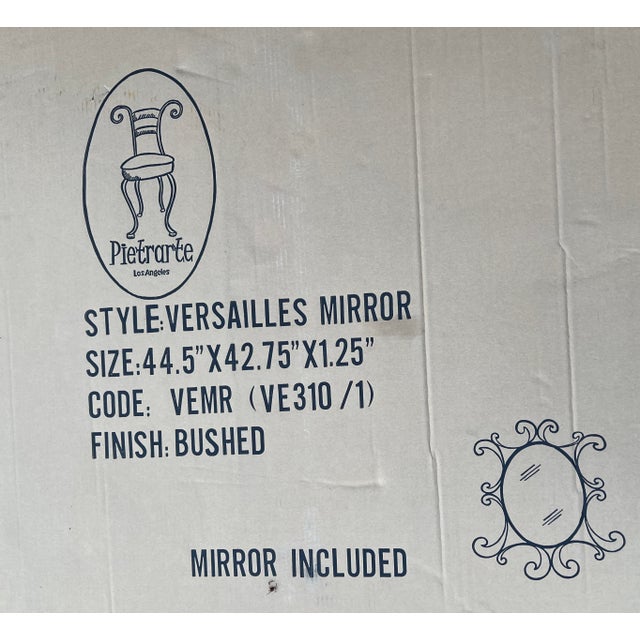 Silver Metal Mirror With Scroll Work For Sale - Image 18 of 18