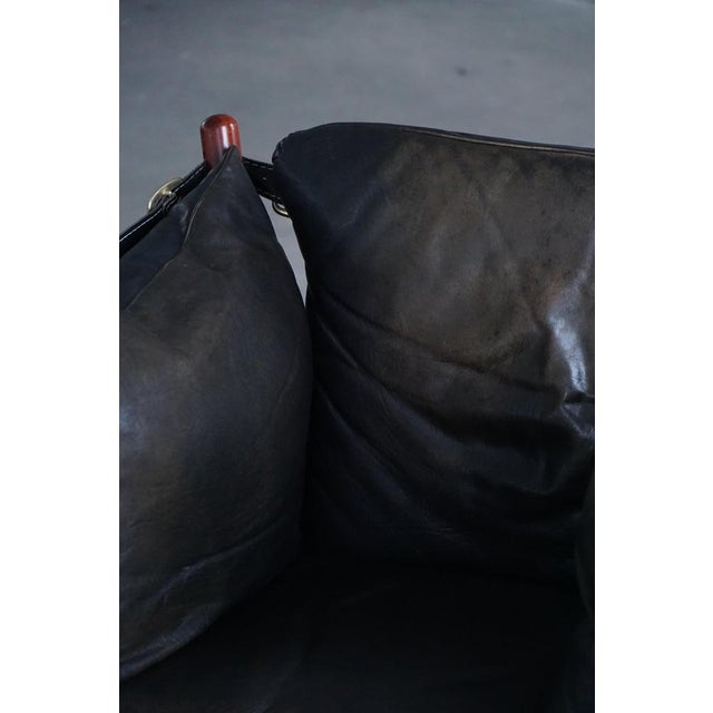 Arne Norell Vintage Ilona Lounge Chair in Stained Beech and Leather by Arne Norell for Aneby Mobler, 1960s For Sale - Image 4 of 18