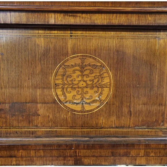 Wood German 19th C Biedermeier Carved & Seaweed Inlaid Wall Mirror For Sale - Image 7 of 10