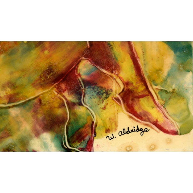 Plastic "Evolutions #27" - Abstract Expressionist Composition in Acrylic on Cardstock by William Aldridge For Sale - Image 7 of 10