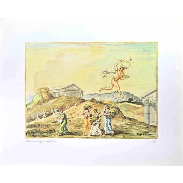 Vintage offset print realized after a watercolor by Giorgio de Chirico in 1962. from the rare portfolio "Greek Mythology"...