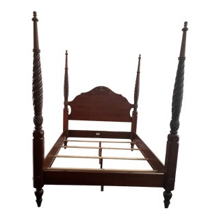 Ethan Allen Queen Size British Classics in Cinnabar Poster Bed For Sale