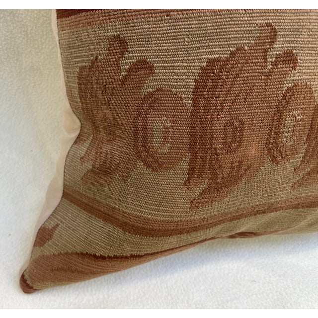 A Pillow With 19th Century Aubusson Tapestry For Sale - Image 4 of 6