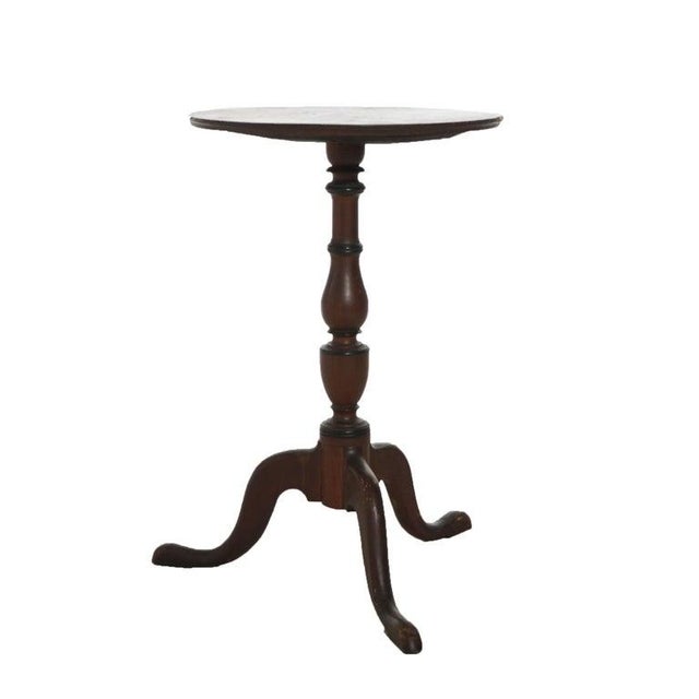 Wood Antique 18th Century Queen Anne Mahogany Candle Stand C1780 For Sale - Image 7 of 7