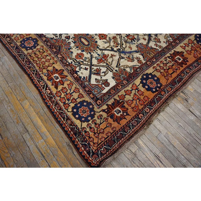 Traditional Antique Persian Bakhtiari Rug With Design Inspiration From 17th Century Safavid Weavings For Sale - Image 11 of 12