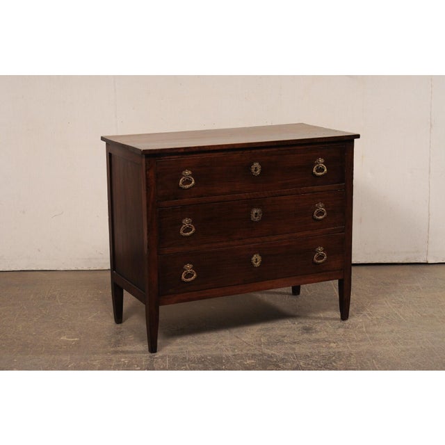 French 19th C. French Walnut Commode, Clean Lines For Sale - Image 3 of 11