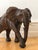 Traditional Vintage Handcrafted Leather Elephant Statue For Sale - Image 3 of 9